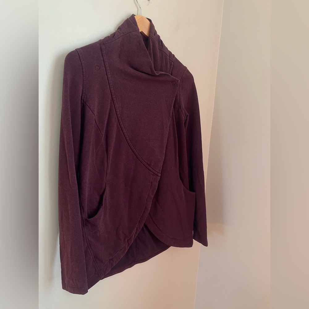 Lululemon That's A Wrap Heathered Bordeaux Drama Ladies Size 4 Comfy Athleisure - Picture 4 of 14